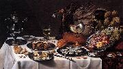 Pieter Claesz with Turkey Pie oil painting on canvas